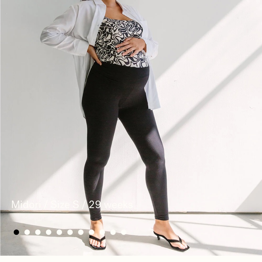 Storq Signature Maternity Leggings, sz. small (Black)